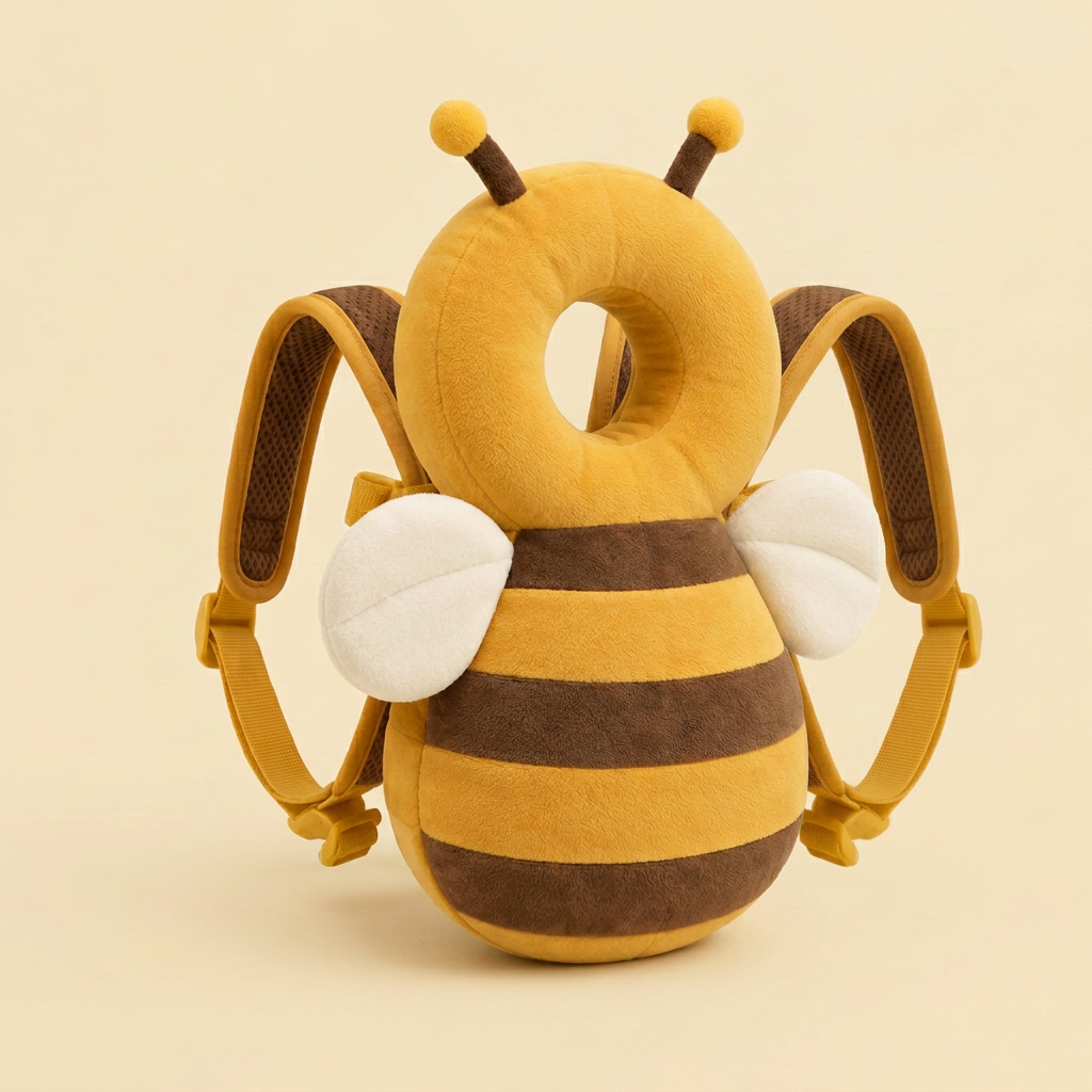 Bébé qui explore avec le protège-tête Abeille
